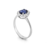 Anello Promesse Donna in Oro bianco Zaffiro 1.06 Ct ACLZ3 - ACLZ3